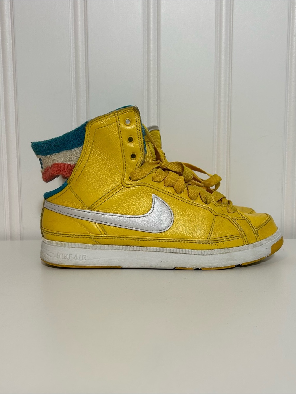 Nike Troupe Yellow Sweatband Teal Lace Sneakers